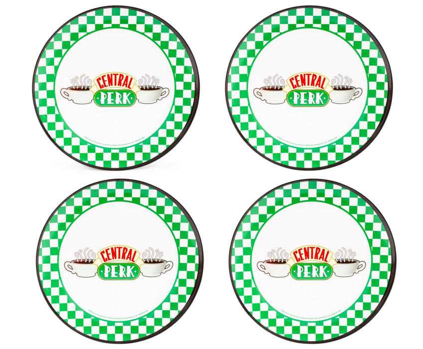 Friends - Central Perk Checkerboard Logo 10-Inch Melamine Dinner Plates | Set of 4