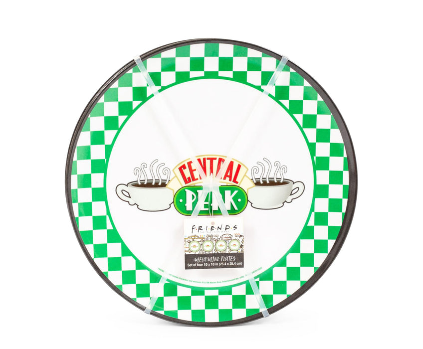 Friends - Central Perk Checkerboard Logo 10-Inch Melamine Dinner Plates | Set of 4