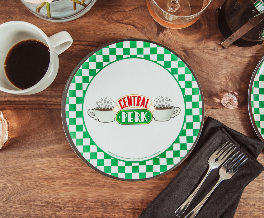 Friends - Central Perk Checkerboard Logo 10-Inch Melamine Dinner Plates | Set of 4