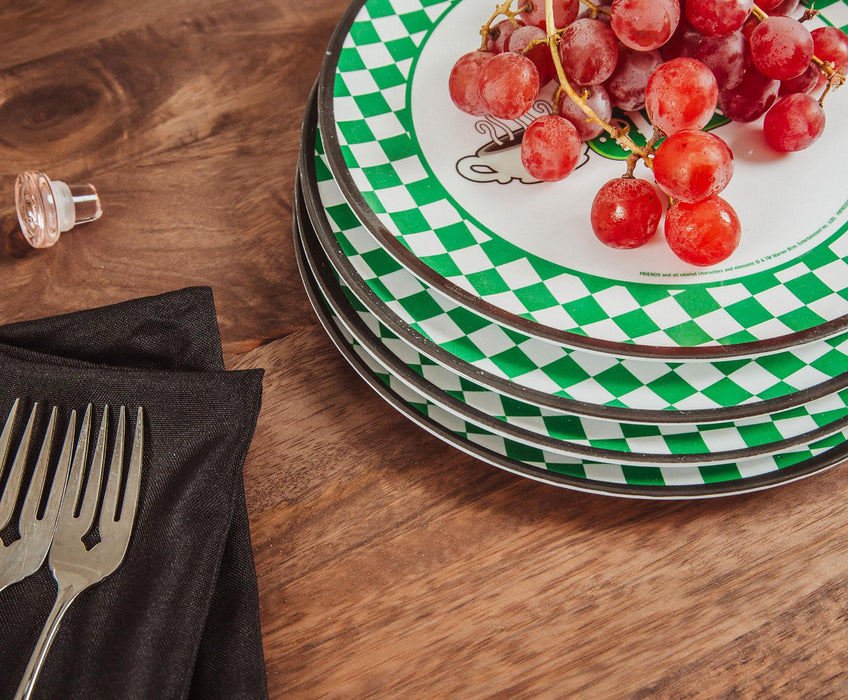 Friends - Central Perk Checkerboard Logo 10-Inch Melamine Dinner Plates | Set of 4