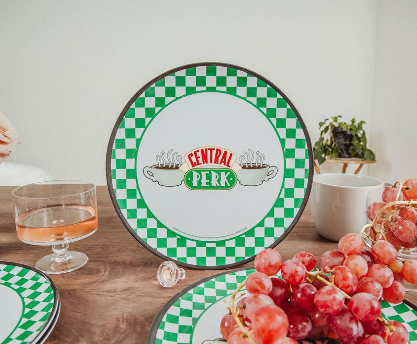 Friends - Central Perk Checkerboard Logo 10-Inch Melamine Dinner Plates | Set of 4