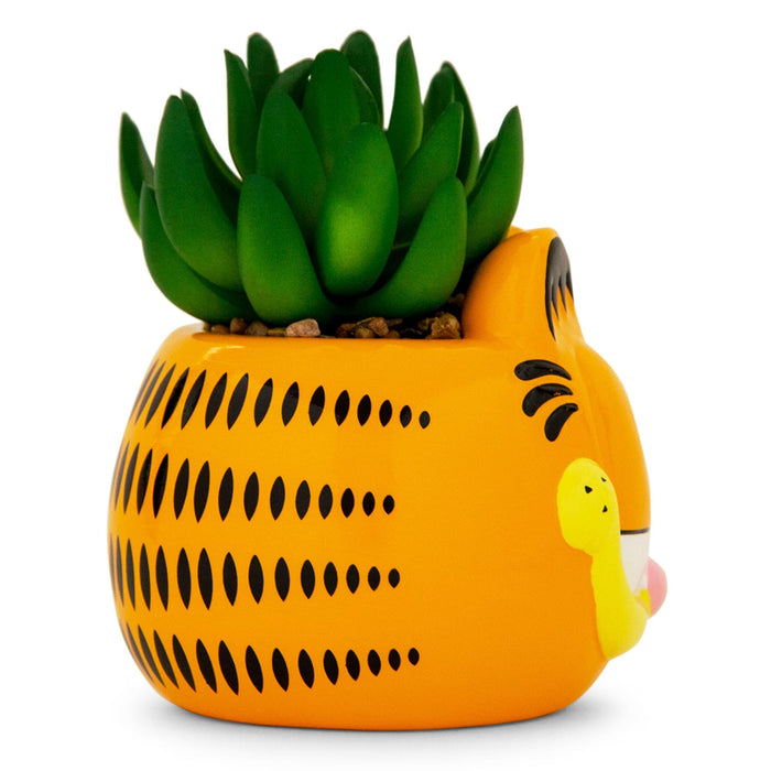 Garfield 4-Inch Ceramic Mini Planter With Artificial Succulent