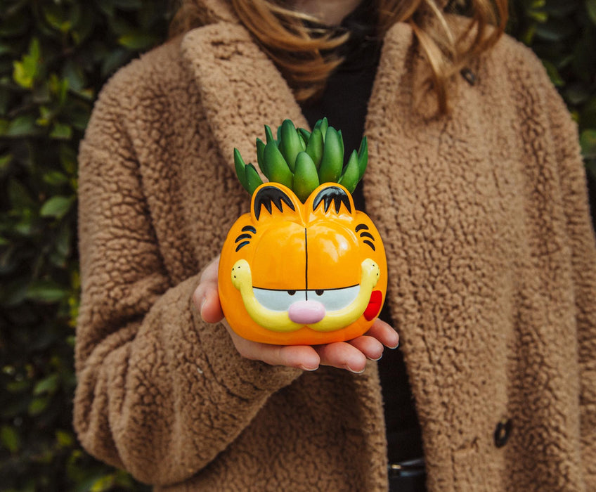 Garfield 4-Inch Ceramic Mini Planter With Artificial Succulent