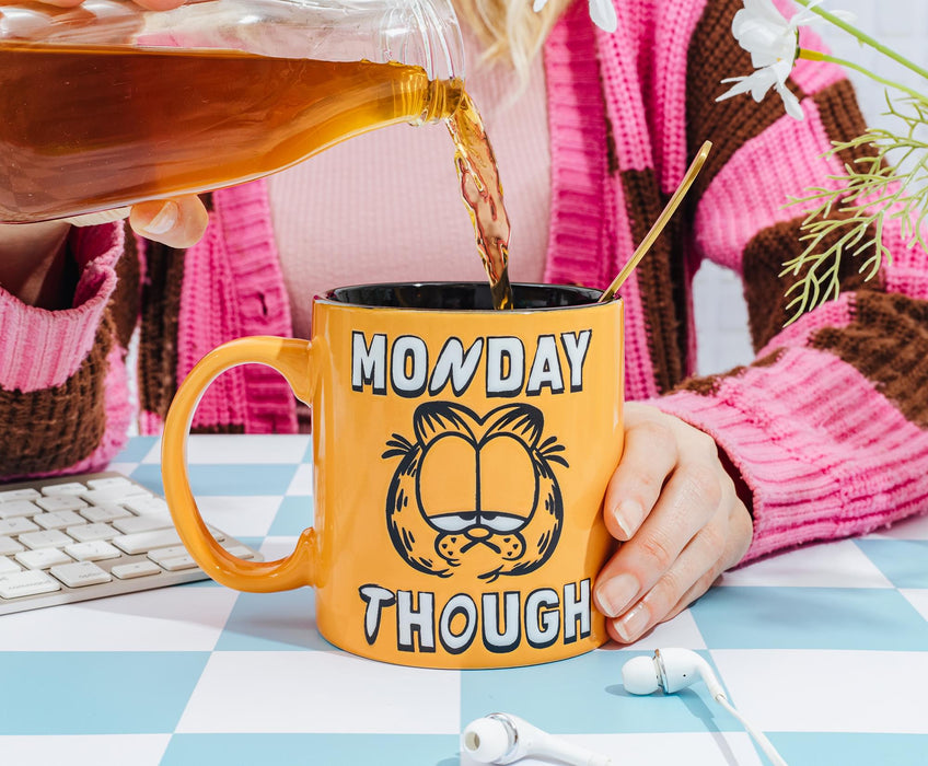 Garfield "Monday Though" Wax-Resist Ceramic Mug | Holds 20 Ounces