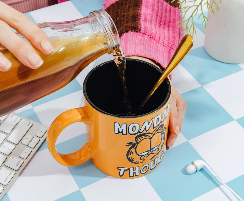Garfield "Monday Though" Wax-Resist Ceramic Mug | Holds 20 Ounces