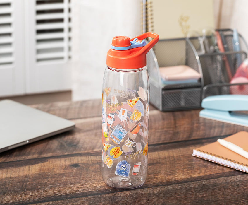 Gilmore Girls - Watercolor Pattern Icons Water Bottle | Holds 28 Ounces