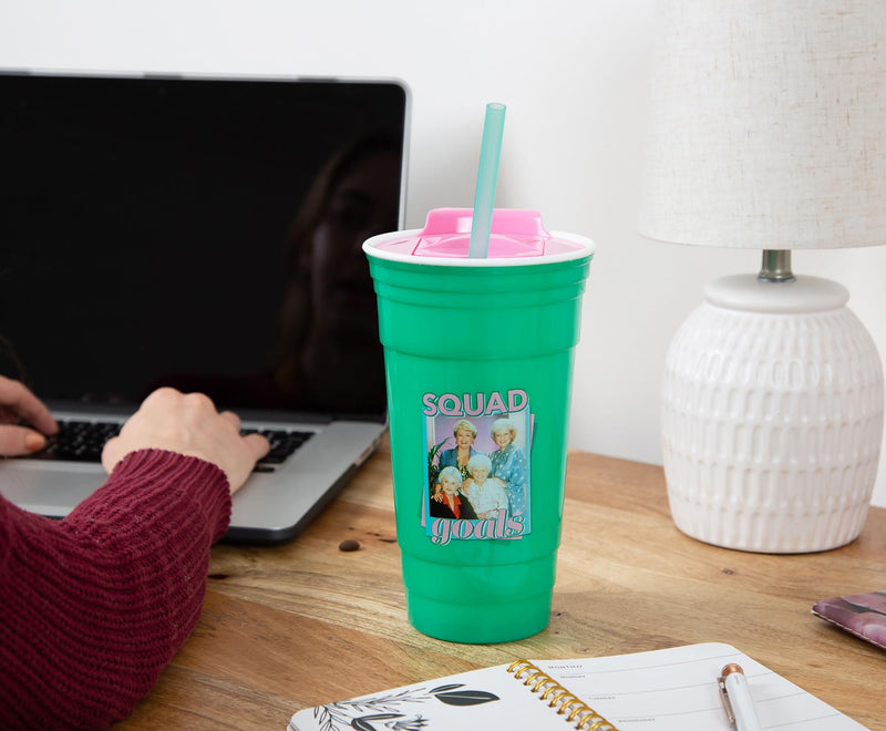 The Golden Girls "Squad Goals" Tumbler with Lid and Straw | Holds 32 Ounces product image 2 of 7