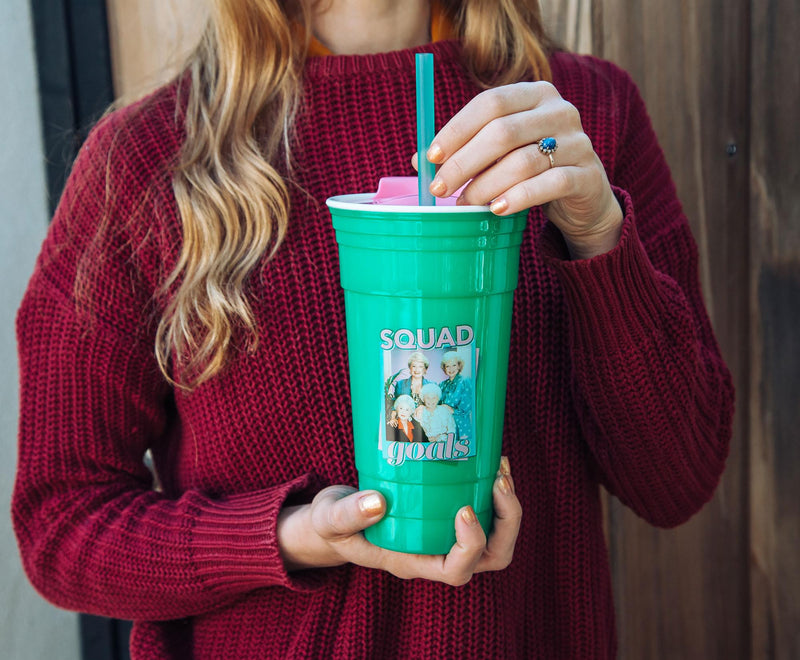 The Golden Girls "Squad Goals" Tumbler with Lid and Straw | Holds 32 Ounces product image 6 of 7