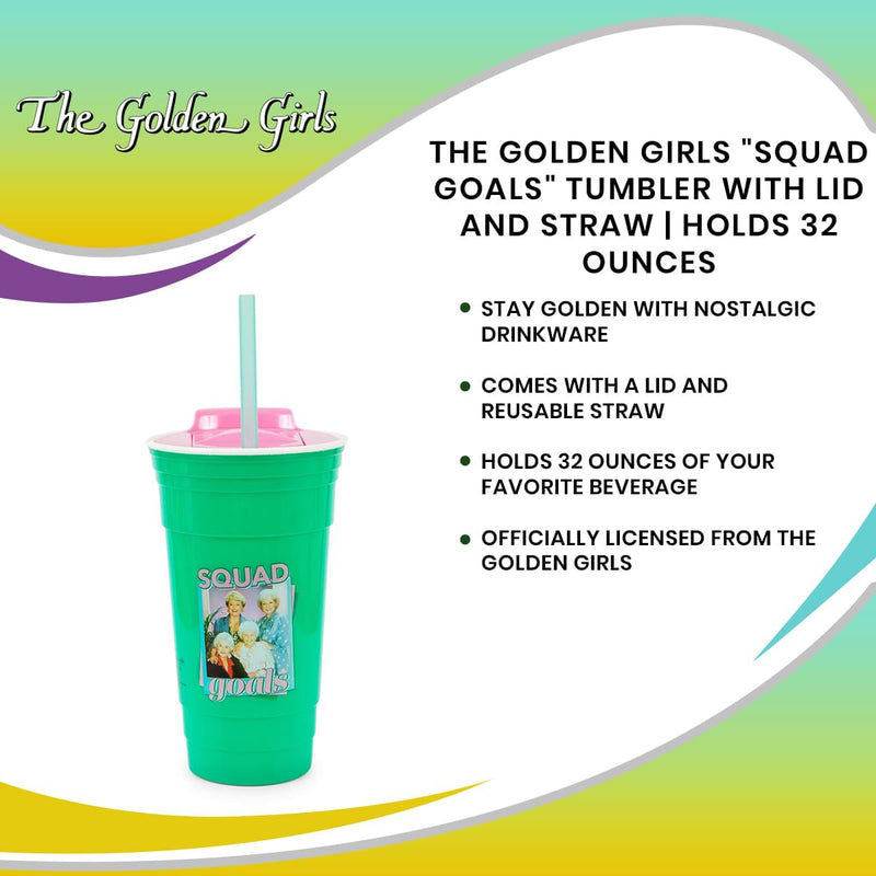 The Golden Girls "Squad Goals" Tumbler with Lid and Straw | Holds 32 Ounces product image 7 of 7