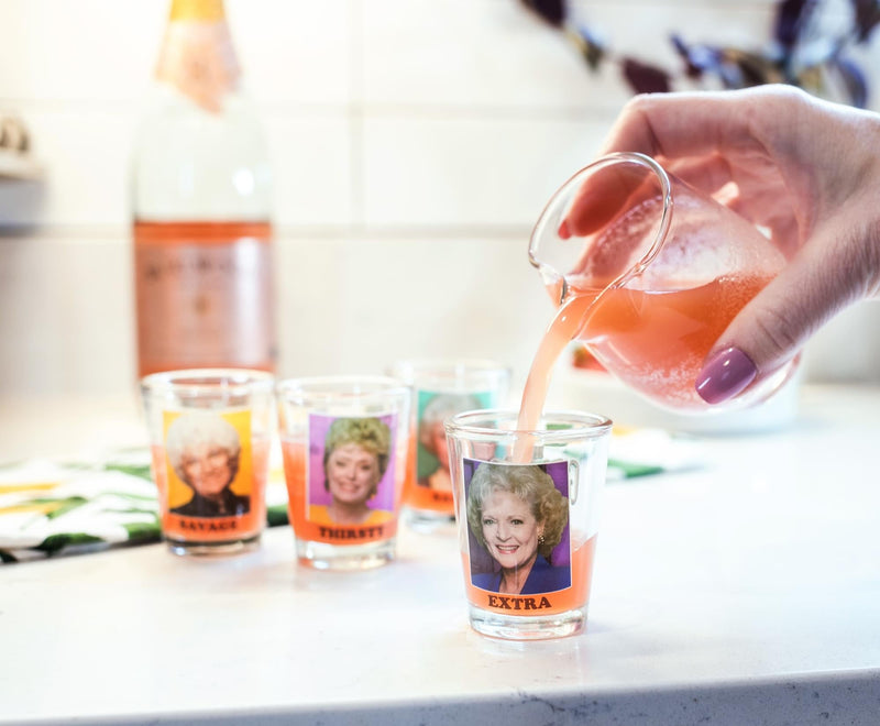 The Golden Girls "Thirsty Salty Extra Savage" 1.5-Ounce Mini Glasses | Set Of 4 product image 4 of 7