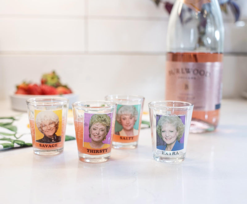 The Golden Girls "Thirsty Salty Extra Savage" 1.5-Ounce Mini Glasses | Set Of 4 product image 5 of 7