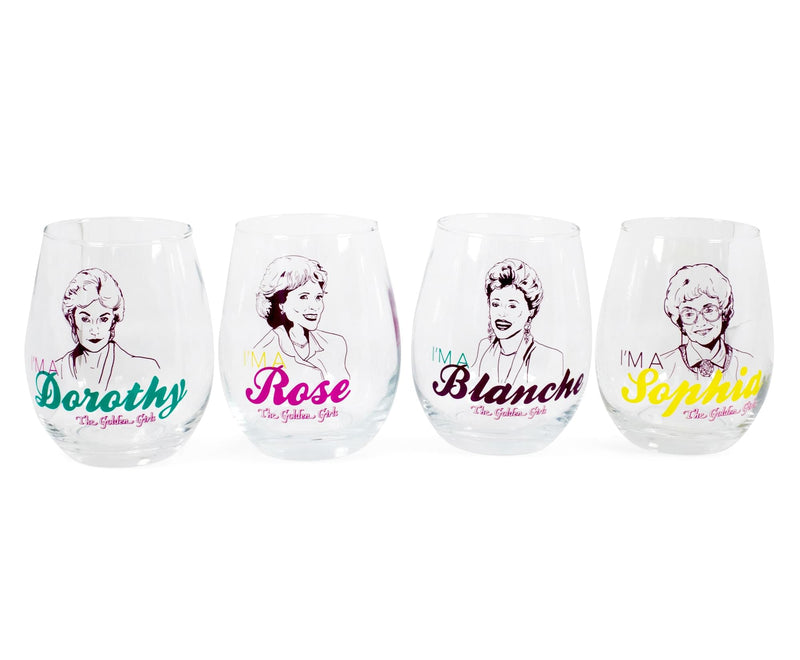 The Golden Girls Stemless Wine Glass Collectible Set of 4 | Each Holds 20 Ounces product image 1 of 7