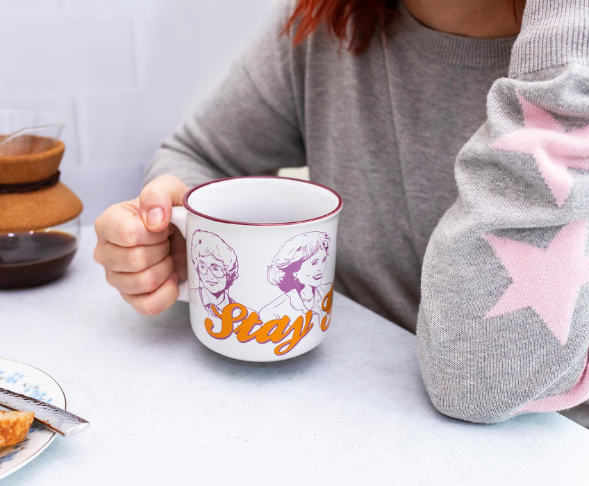 The Golden Girls "Stay Golden" Ceramic Camper Mug | Holds 20 Ounces