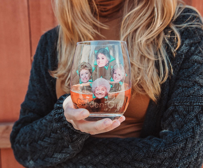The Golden Girls Stars Stemless Wine Glass | Holds 20 Ounces