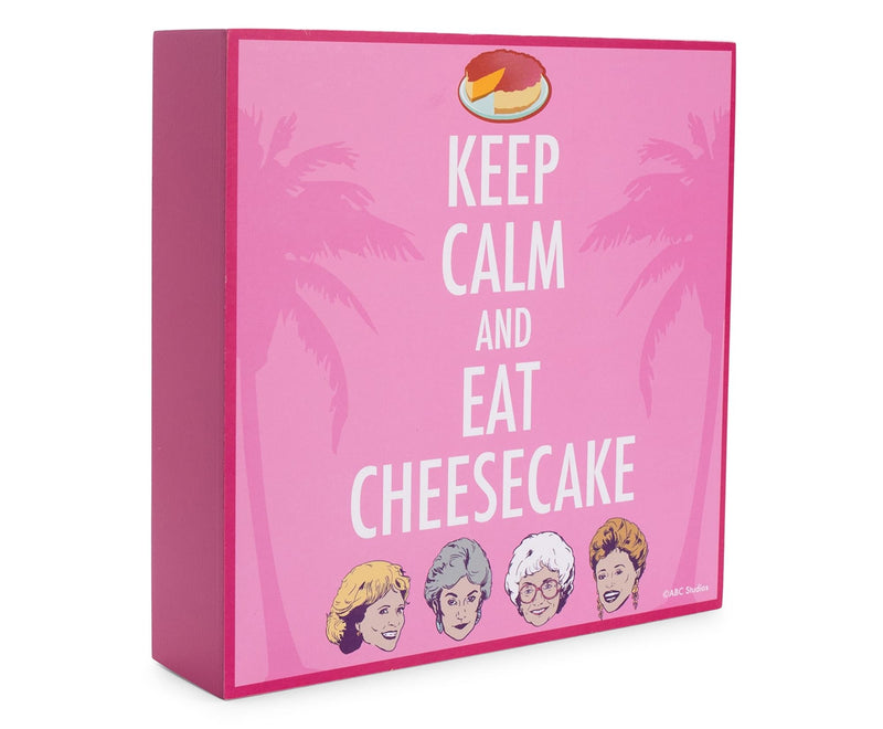 The Golden Girls Keep Calm And Eat Cheesecake 6 x 6 Inch Wood Box Sign product image 1 of 4