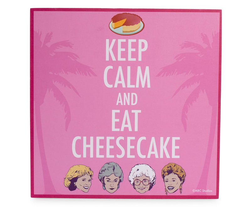 The Golden Girls Keep Calm And Eat Cheesecake 6 x 6 Inch Wood Box Sign product image 2 of 4