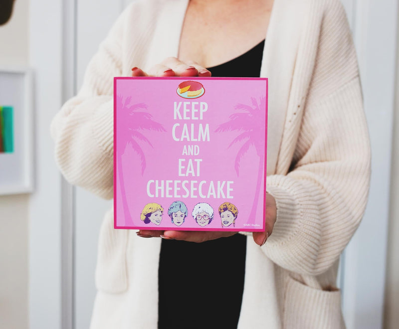 The Golden Girls Keep Calm And Eat Cheesecake 6 x 6 Inch Wood Box Sign product image 3 of 4