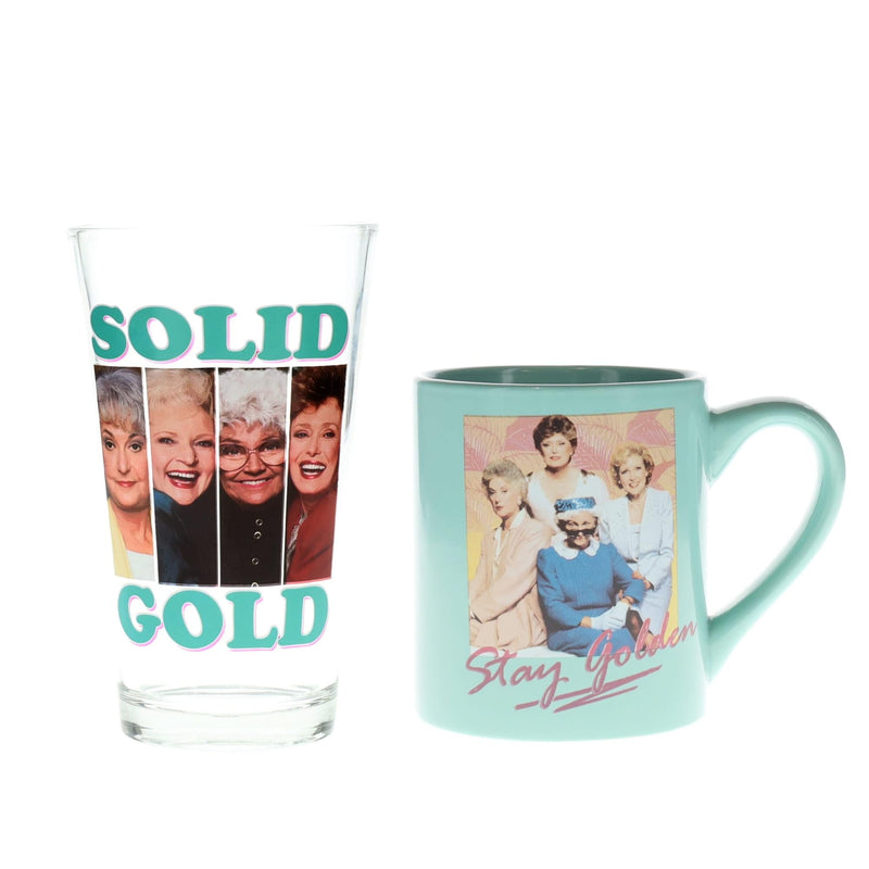 The Golden Girls "Stay Golden" Pint Glass and Coffee Mug Set product image 1 of 9
