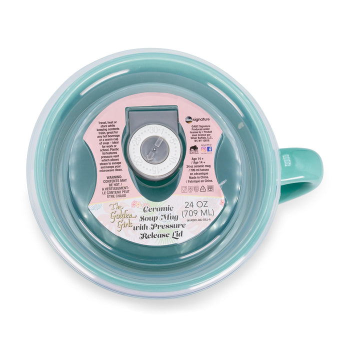 The Golden Girls Ceramic Soup Mug with Vented Lid | Holds 24 Ounces