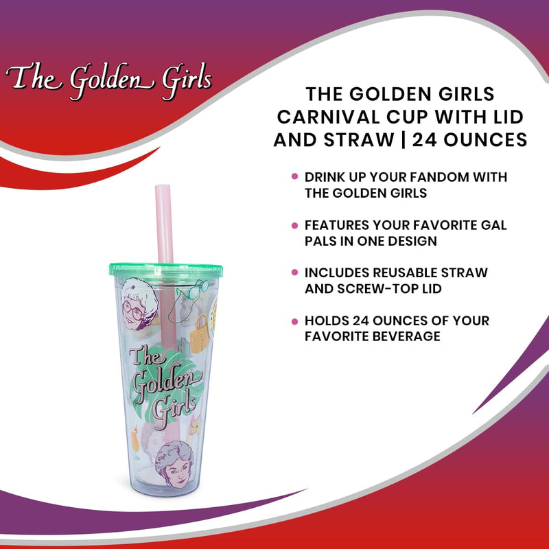 The Golden Girls Carnival Cup with Lid and Straw | 24 Ounces product image 7 of 7