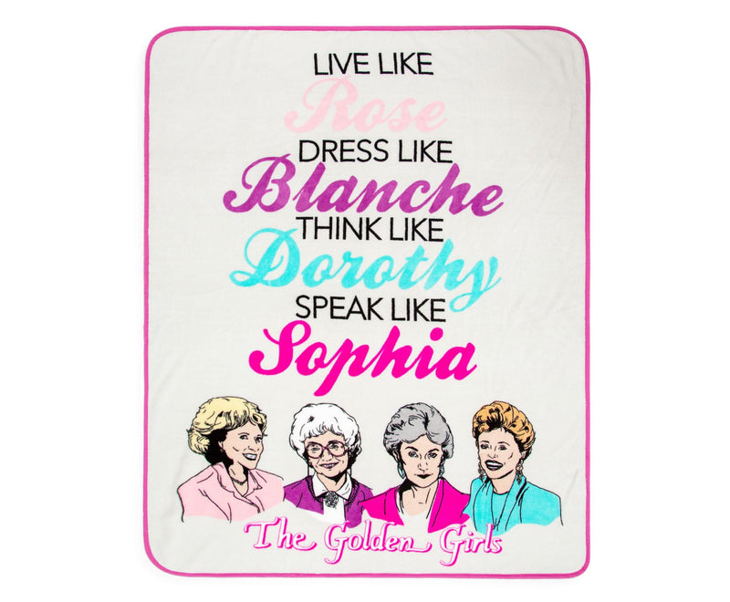 The Golden Girls "Live Like" Micro Plush Throw Blanket | 45 x 60 Inches product image 1 of 7