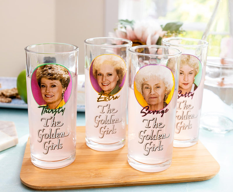 The Golden Girls Frames Logo 10-Ounce Tumbler Glasses | Set of 4 product image 7 of 10
