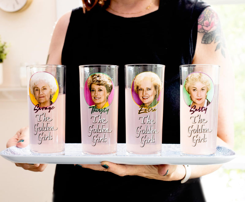 The Golden Girls Frames Logo 10-Ounce Tumbler Glasses | Set of 4 product image 8 of 10