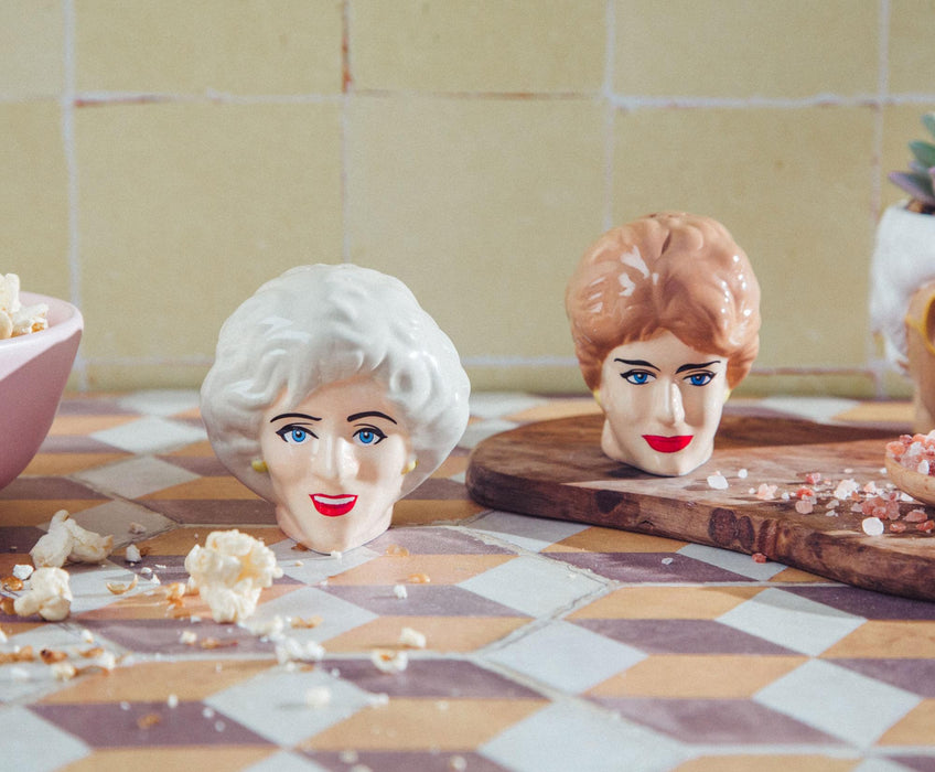 The Golden Girls - Rose and Blanche Ceramic Salt and Pepper Shakers | Set of 2