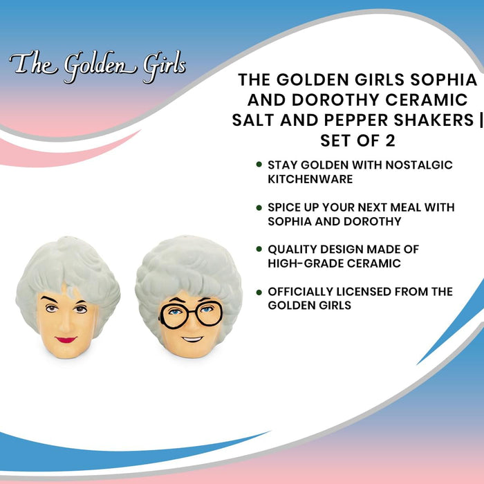 The Golden Girls - Sophia and Dorothy Ceramic Salt and Pepper Shakers | Set of 2