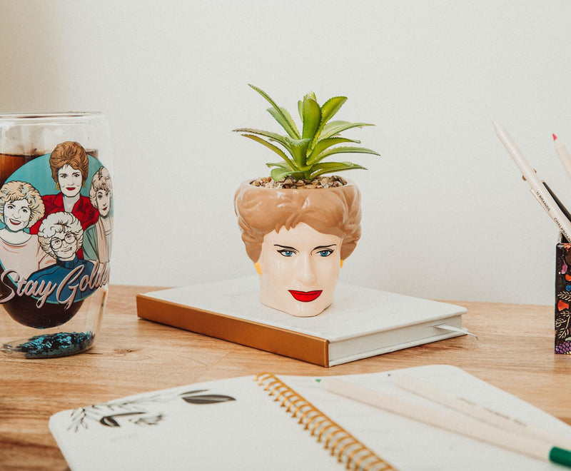 The Golden Girls Blanche 3-Inch Ceramic Mini Planter With Artificial Succulent product image 4 of 6