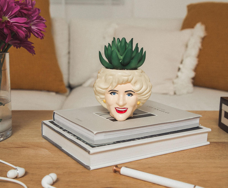 The Golden Girls Rose 3-Inch Ceramic Mini Planter With Artificial Succulent product image 8 of 9