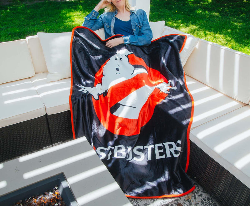 Ghostbusters Logo Raschel Throw Blanket | 45 x 60 Inches product image 5 of 9