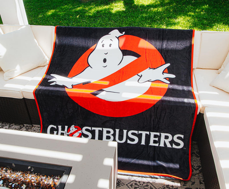 Ghostbusters Logo Raschel Throw Blanket | 45 x 60 Inches product image 7 of 9
