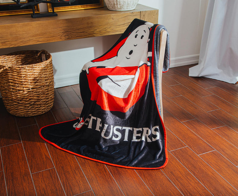 Ghostbusters Logo Raschel Throw Blanket | 45 x 60 Inches product image 8 of 9