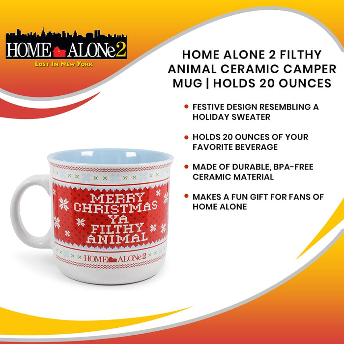 Home Alone 2 - Filthy Animal Ceramic Camper Mug | Holds 20 Ounces