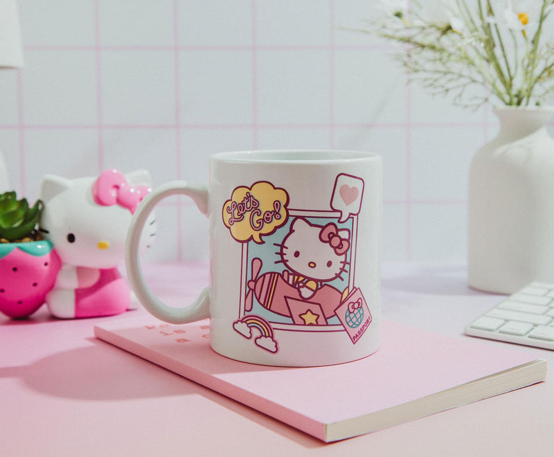 Sanrio Hello Kitty "Let's Go" Travel Destination Ceramic Mug | Holds 20 Ounces product image 7 of 8