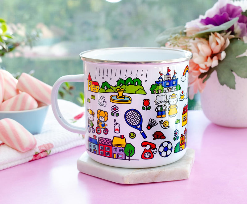 Sanrio Hello Kitty Destination Town Enamel Camper Mug | Holds 21 Ounces product image 4 of 9