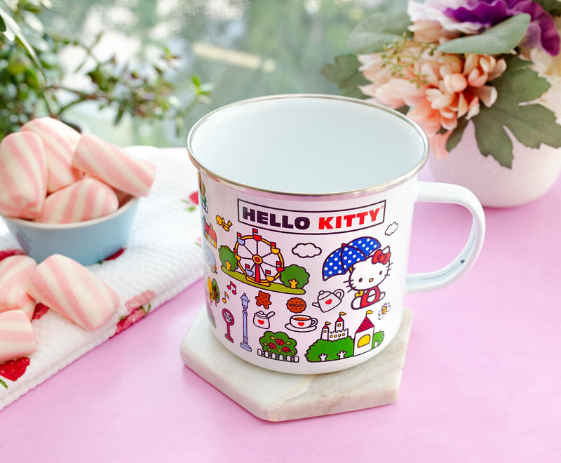 Sanrio Hello Kitty Destination Town Enamel Camper Mug | Holds 21 Ounces product image 6 of 9