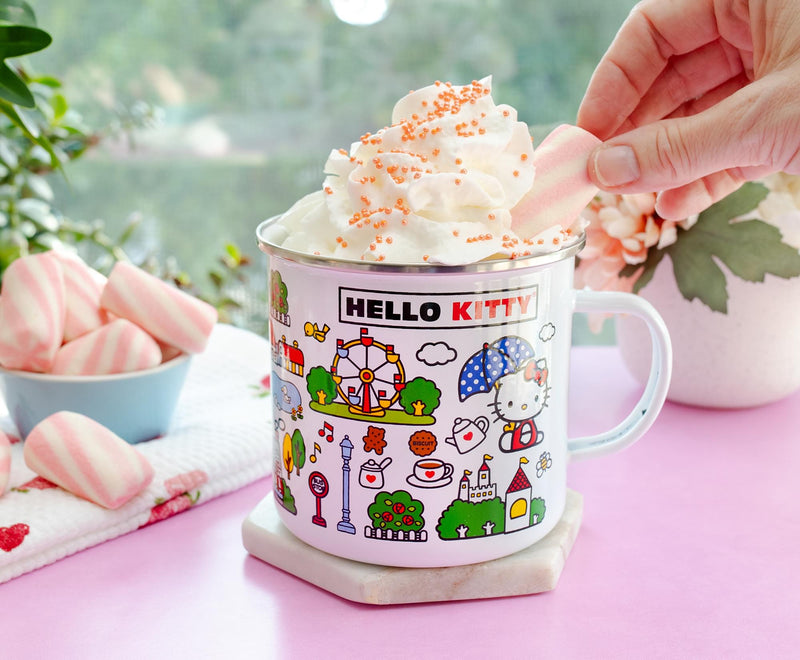 Sanrio Hello Kitty Destination Town Enamel Camper Mug | Holds 21 Ounces product image 7 of 9