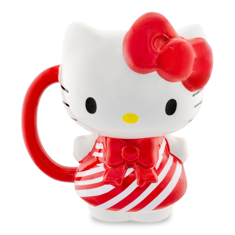 Sanrio Hello Kitty Candy Cane Dress 3D Sculpted Ceramic Mug | Holds 20 Ounces product image 1 of 9