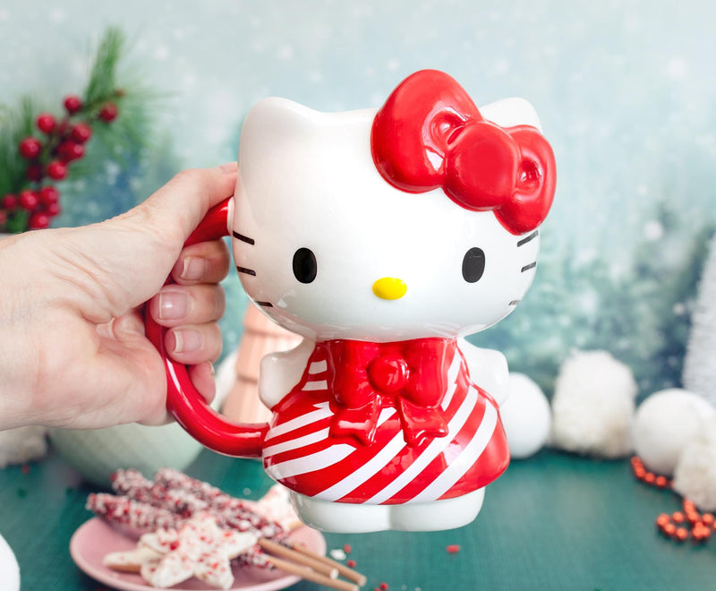 Sanrio Hello Kitty Candy Cane Dress 3D Sculpted Ceramic Mug | Holds 20 Ounces product image 5 of 9