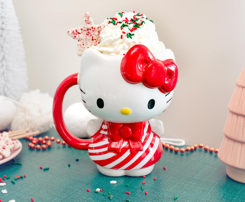 Sanrio Hello Kitty Candy Cane Dress 3D Sculpted Ceramic Mug | Holds 20 Ounces product image 6 of 9