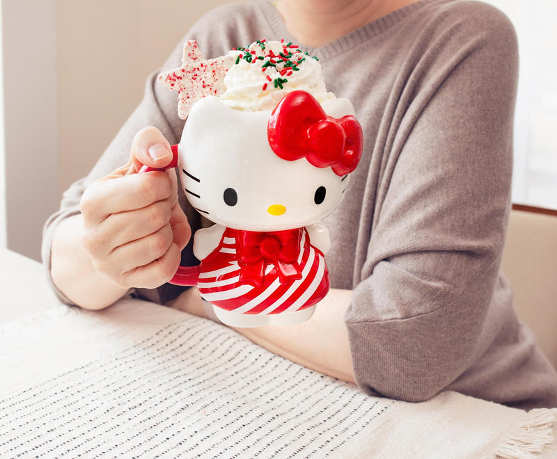 Sanrio Hello Kitty Candy Cane Dress 3D Sculpted Ceramic Mug | Holds 20 Ounces product image 8 of 9