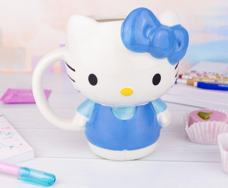 Sanrio Hello Kitty Blue Sculpted Ceramic Mug | Holds 20 Ounces product image 4 of 7