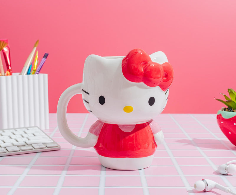 Sanrio Hello Kitty Red Dress Sculpted Ceramic Mug | Holds 20 Ounces product image 5 of 10