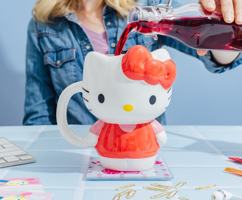 Sanrio Hello Kitty Red Dress Sculpted Ceramic Mug | Holds 20 Ounces product image 7 of 10