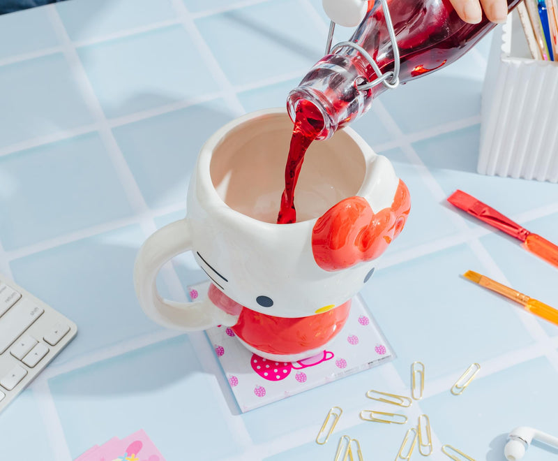 Sanrio Hello Kitty Red Dress Sculpted Ceramic Mug | Holds 20 Ounces product image 8 of 10