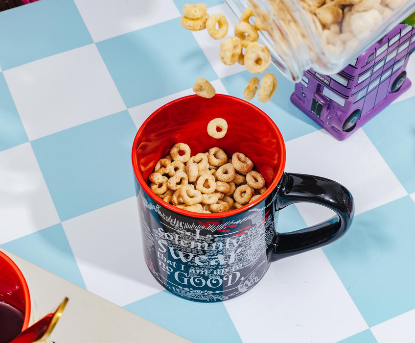 Harry Potter - Marauder's Map Quotes Ceramic Mug Set | Each Holds 14 Ounces