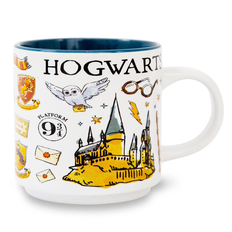 Harry Potter - Hogwarts Allover Icons Ceramic Stacking Mug | Holds 13 Ounces product image 3 of 7