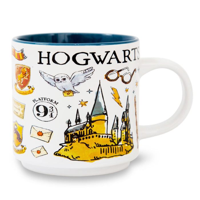 Harry Potter - Hogwarts Allover Icons Ceramic Stacking Mug | Holds 13 Ounces